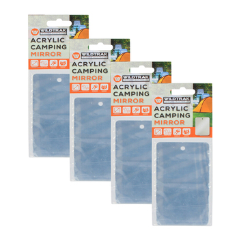 4PK Wildtrak Emergency Signal Mirror Camping Accessories/Equipment 11x7cm