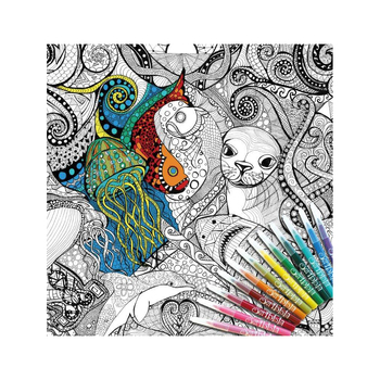 ColourAway Colouring In Poster Kit Kids/Children Oceans Dreamin 8y+