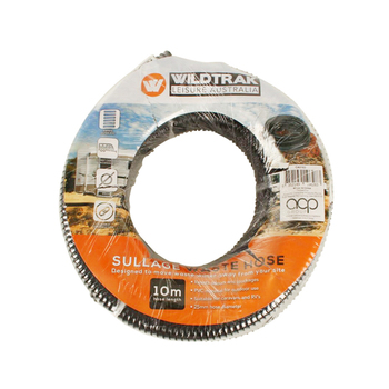 Wildtrak Outdoor Camping 10m Waste Hose For Caravan/RV - Black
