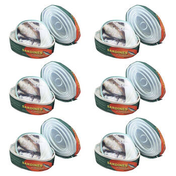6PK Colouraway Scribbla Tin of Sardines Pencil/Makeup Zipper Case Pouch 8y+