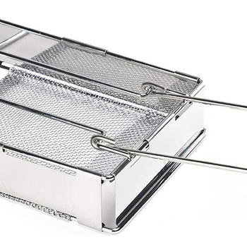 Wildtrak 29cm Stainless Steel Folding Gauze Toaster - Silver