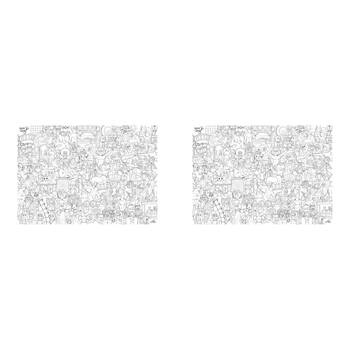 2PK ColourAway 100 Arts Large Colouring In Poster Kit Kids Art Set 12y+