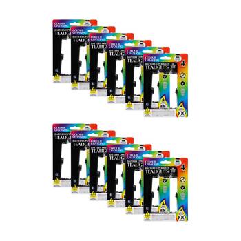 12x 4pc Divine Living Battery Operated Tealights Candles Colour Changing