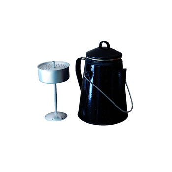 Wildtrak Premium Enamel 2L/25cm Coffee Pot - Black
