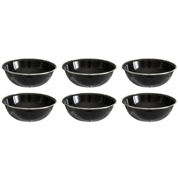 6PK Wildtrak Premium Enamel Bowl Glassware Outdoor Camping 15x5cm