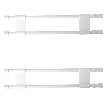 2x Wildtrak 71cm Double RV Adjustable Fridge Bar - White