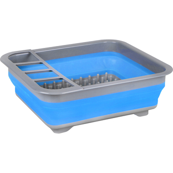 Wildtrak Expanda 9L/36.5cm Dish Drying Rack - Blue/Grey
