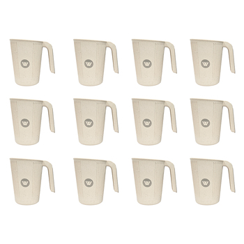 12x 2pc Wildtrak Wheat Straw Cup Assorted Outdoor Camping/Hiking 7x10.5cm