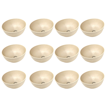 12PK Wildtrak Wheat Straw Bowl Assorted Colours Great for Outdoor Camping 15cm
