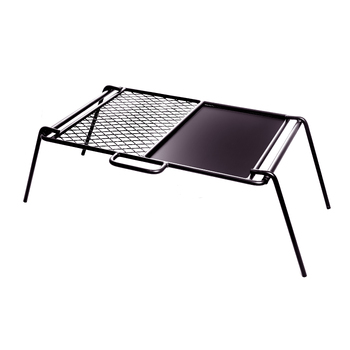 Wildtrak 46x33cm Flat Plate & Grill Camp Cooker - Black