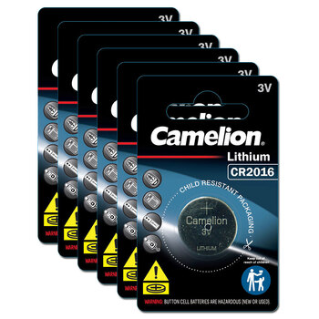 6PK Camelion Lithium 2016 Button Cell 3V Batteries For Calculator/Watch