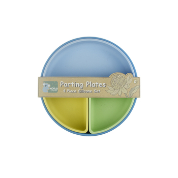 4pc Koala Dream Silicone Baby/Toddler Parting Plates Set 0m+