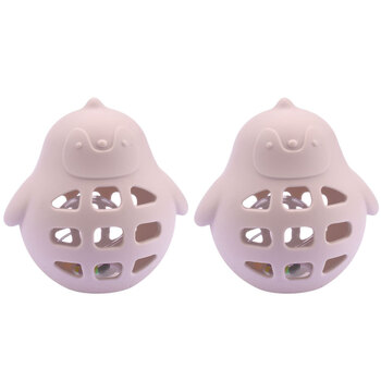 2PK Koala Dream Silicone Penguin Kids/Childrens Rattle Pink 0M+