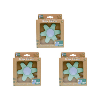 3PK Koala Dream Silicone Daisy Spinner Green Sensory Toy 0y+