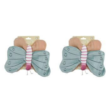 2PK Koala Dream Snuggle Pal Bella Butterfly With Silicone Teething Ring Green