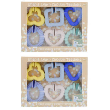 2PK Koala Dream Silicone Baby Snap & Learn Sensory Soothing Gum Teethers 4m+