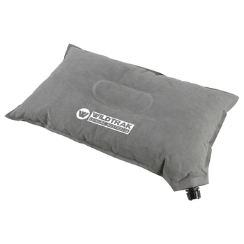 Wildtrak Self Inflating 44x26cm Pillow w/ Carry Bag - Grey
