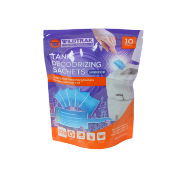 10PK Wildtrak 23g Portable Toilet Deodorising Sachets