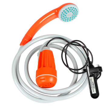 Wildtrak 12V Rechargeable Camp Shower Hose - Orange