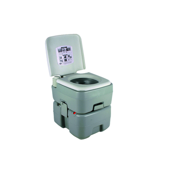 Wildtrak Deluxe Portable 20L Toilet w/ Level Indicator - Grey