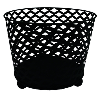 Wildtrak 38x31cm Iron Outdoor Fire Basket Round - Black