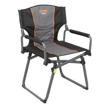Wildtrak Telfer Compact 93cm Director Chair - Grey/Black
