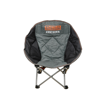 Wildtrak Kidz 62x35cm Camping Sofa Chair Seat - Grey/Black
