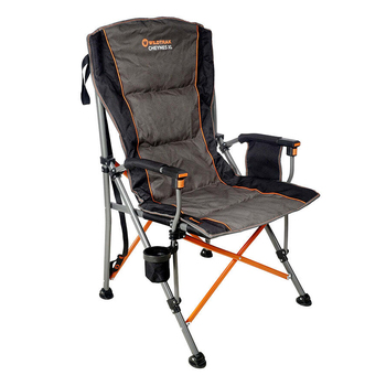 Wildtrak Cheynes Solid Arm Chair Dlx Xl 200Kg Outdoor Camping 115x69.5cm