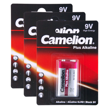 3PK 1pc Camelion Alkaline 9V