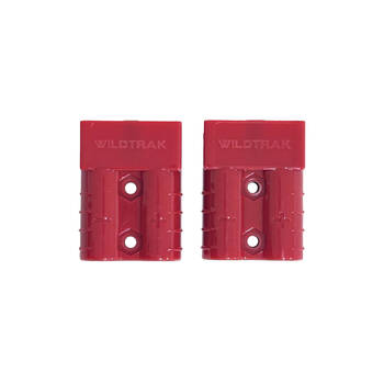 2pc Wildtrak 50A Anderson Style Connector Nylon Silver Plated Plug Set Red