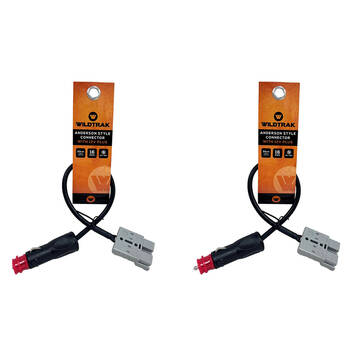 2PK Wildtrak 50A Anderson Connector 12 Volt 2-in-1 Plug 16AWG 30cm