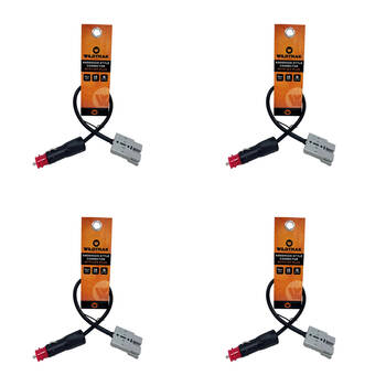 4PK Wildtrak 50A Anderson Connector 12 Volt 2-in-1 Plug 16AWG 30cm