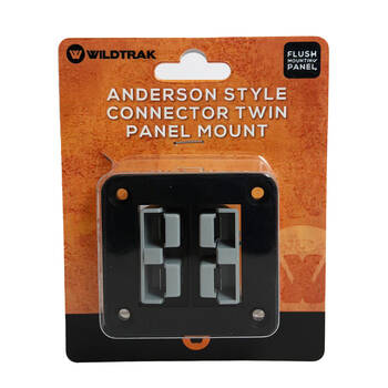 Wildtrak 50A Anderson Style Connector Twin Panel Mount Socket Black and Grey