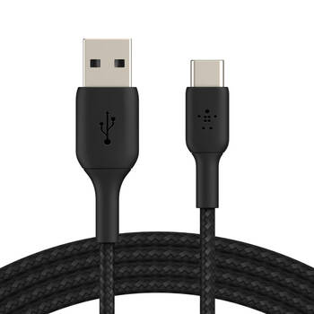 Belkin 1M Braided USB-A to USB-C Cable - Black
