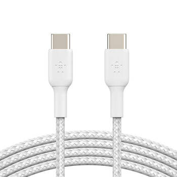 Belkin 1M Braided USB-C to USB-C Cable - White
