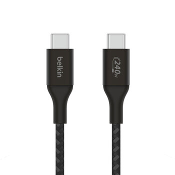 Belkin BoostCharge 1M USB-C To USB-C Braided Cable 240W - Black