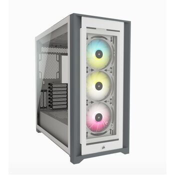 Corsair iCUE 5000X RGB Tempered Glass ATX Mid Tower Case f/ PC - White