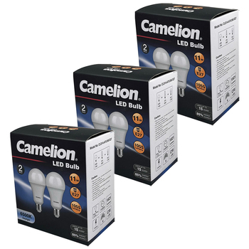3x 2pc Camelion Led Light Globe 11W 240V Edison Daylight  6500K E27