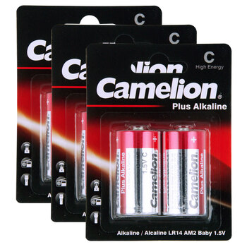 3PK 2pc Camelion Alkaline C