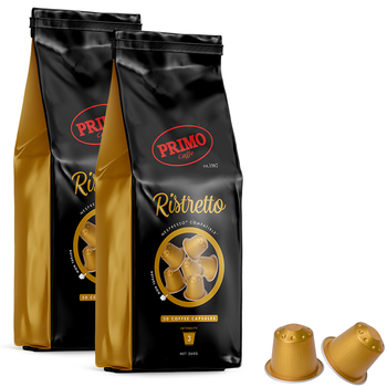 2PK 50pc Primo Ristretto Hermetic Coffee Capsules for Nespresso Machine