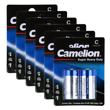 6PK 2pc Camelion Super Heavy Duty C