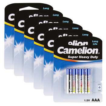 6PK 4pc Camelion Super Heavy Duty AAA