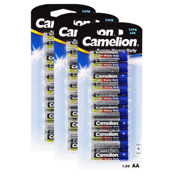 3PK 10pc Camelion Super Heavy Duty AA