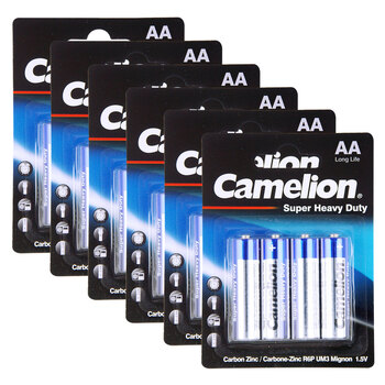 6PK 4pc Camelion Super Heavy Duty AA