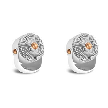 2PK Camelion USB Rechargeable Portable Mini Fan - White