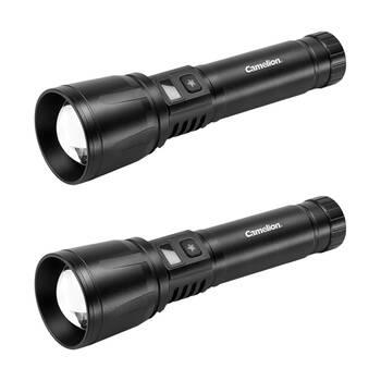 2PK Camelion Rechargeable LED 20W Torch USB-C Runs Up to 16 Hours