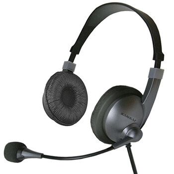 Sansai USB On Ear Headset w/Mic Black