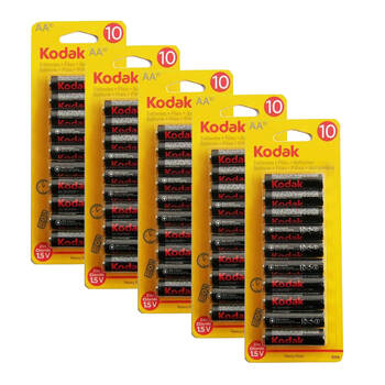 5x 10pc Kodak Zinc-Chloride AA Battery 1.5V Zinc Chloride