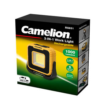 Camelion RS931 3-in-1 Rechargeable Work Light 100lm Yellow