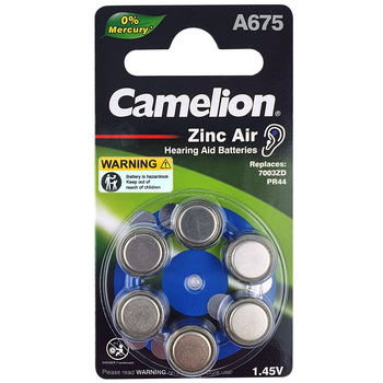 6pc Camelion A675 Zinc Air 1.45V